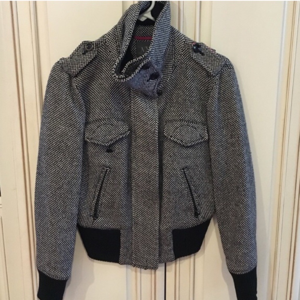 Armani Exchange black and white jacket